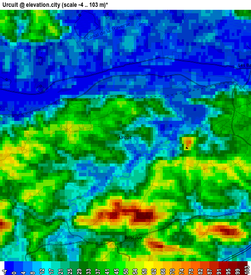 Urcuit elevation map