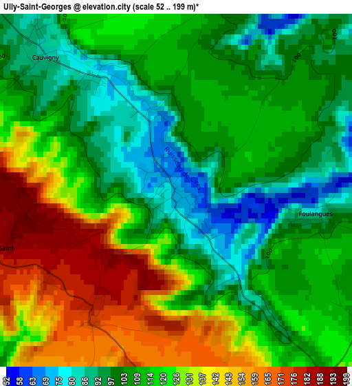 Ully-Saint-Georges elevation map