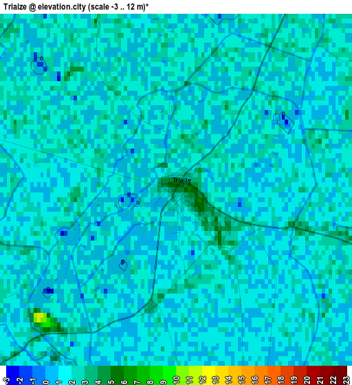 Triaize elevation map