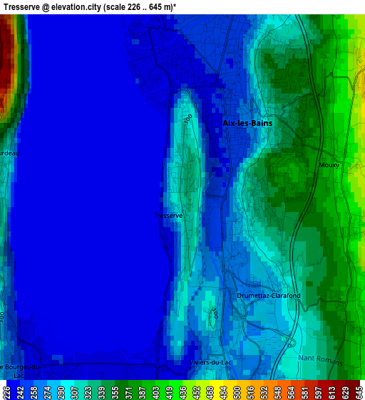 Tresserve elevation map