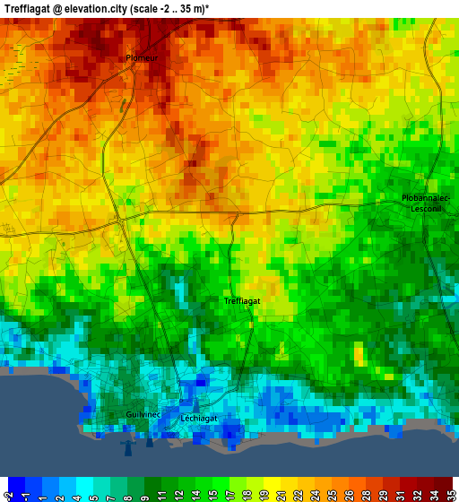 Treffiagat elevation map