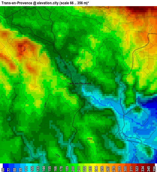 Trans-en-Provence elevation map