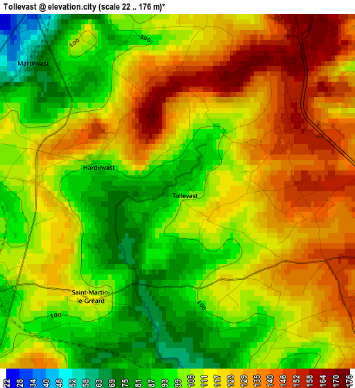 Tollevast elevation map