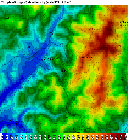 Thizy-les-Bourgs elevation map