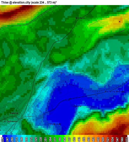 Thise elevation map