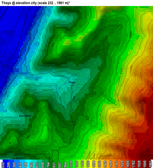 Theys elevation map