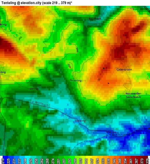 Tenteling elevation map