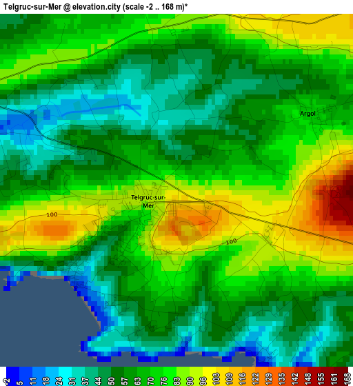 Telgruc-sur-Mer elevation map