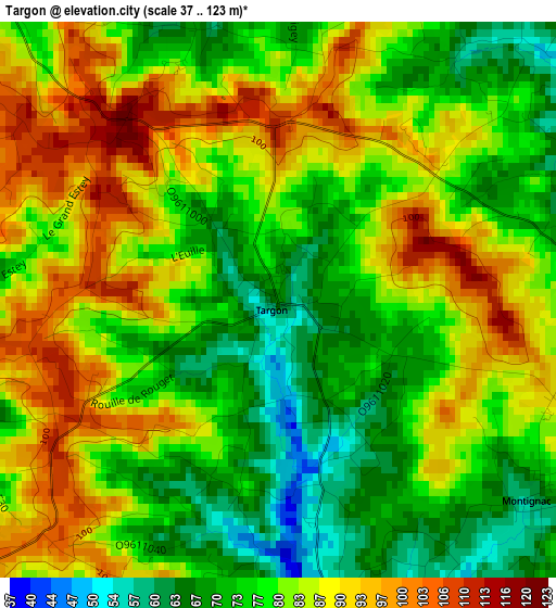 Targon elevation map