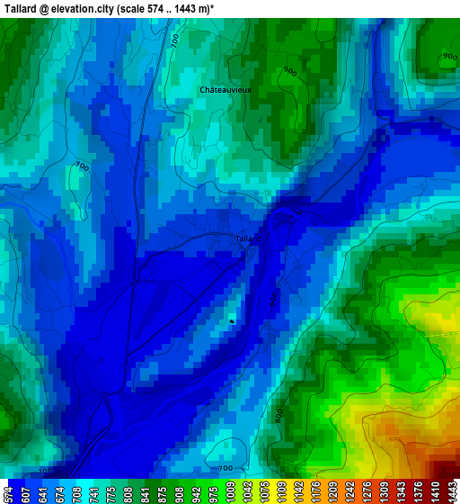 Tallard elevation map