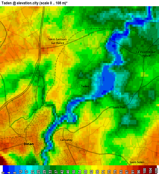 Taden elevation map