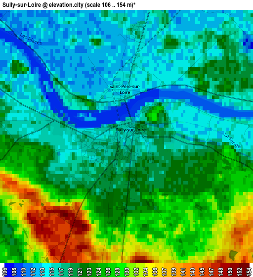 Sully-sur-Loire elevation map