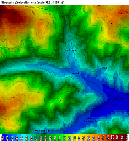 Stosswihr elevation map