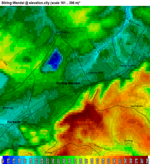 Stiring-Wendel elevation map