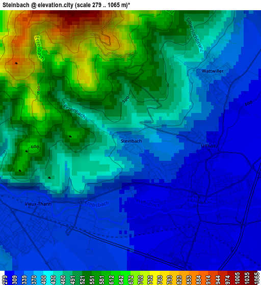 Steinbach elevation map