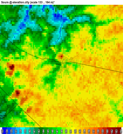 Sours elevation map