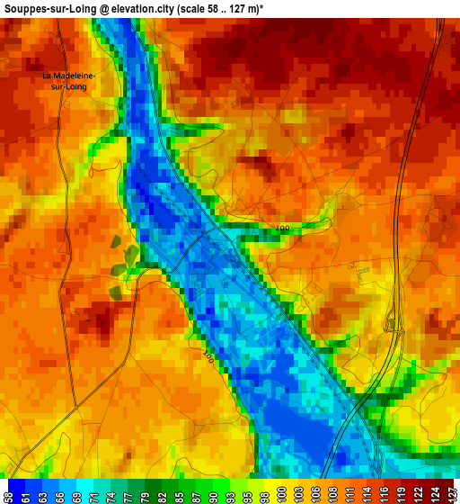 Souppes-sur-Loing elevation map