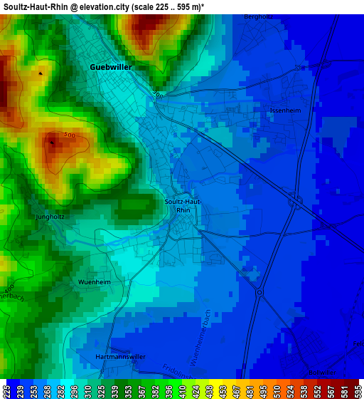 Soultz-Haut-Rhin elevation map