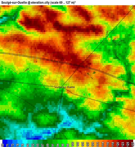 Soulgé-sur-Ouette elevation map