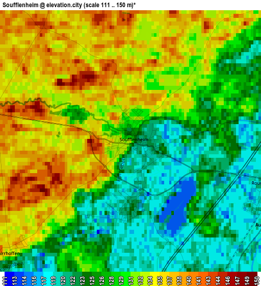 Soufflenheim elevation map