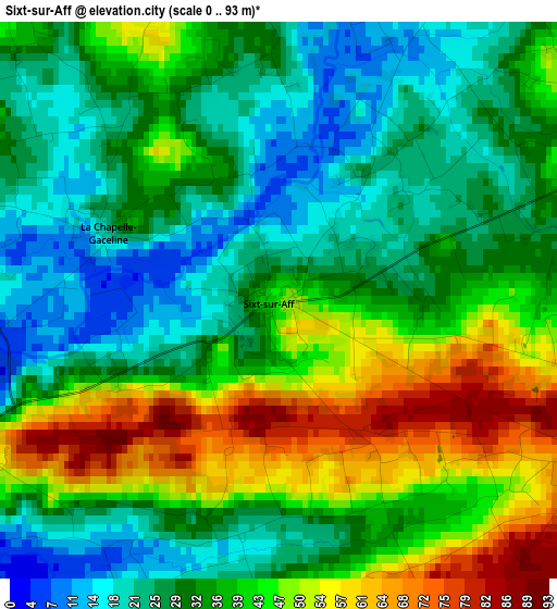 Sixt-sur-Aff elevation map