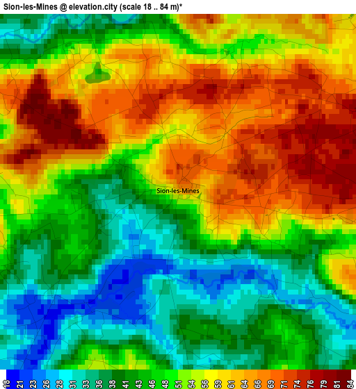 Sion-les-Mines elevation map