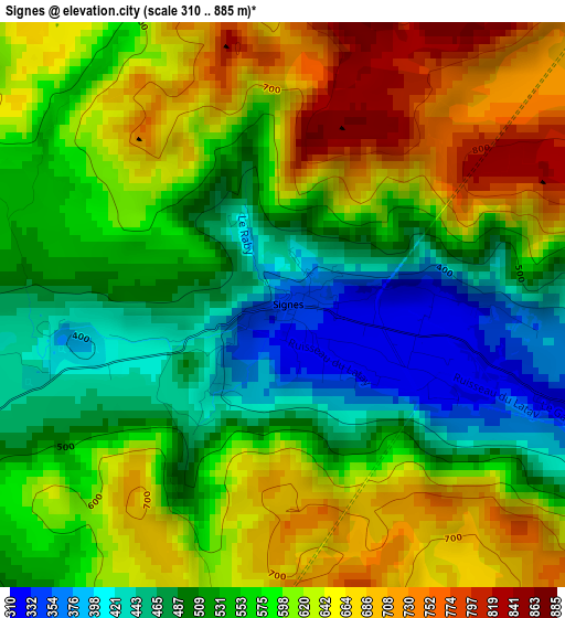 Signes elevation map