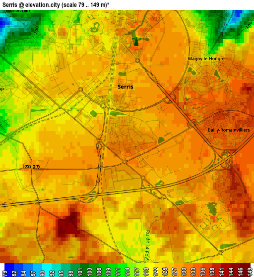 Serris elevation map