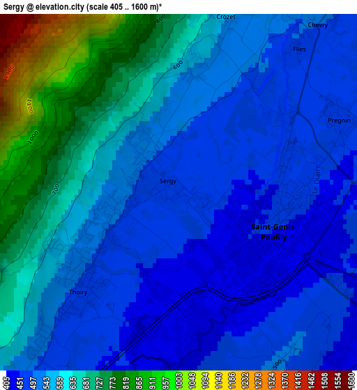 Sergy elevation map