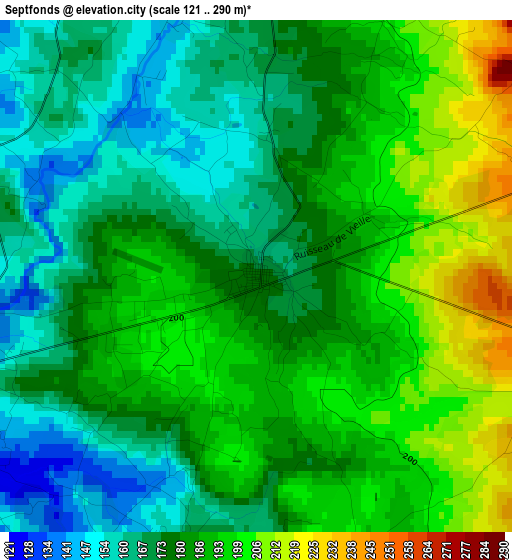 Septfonds elevation map