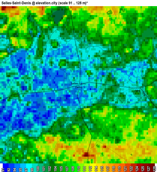 Selles-Saint-Denis elevation map