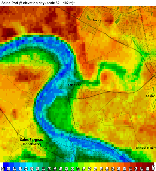 Seine-Port elevation map