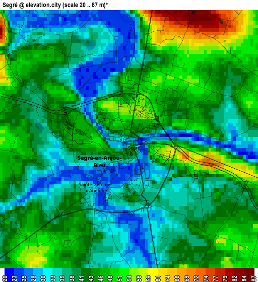 Segré elevation map