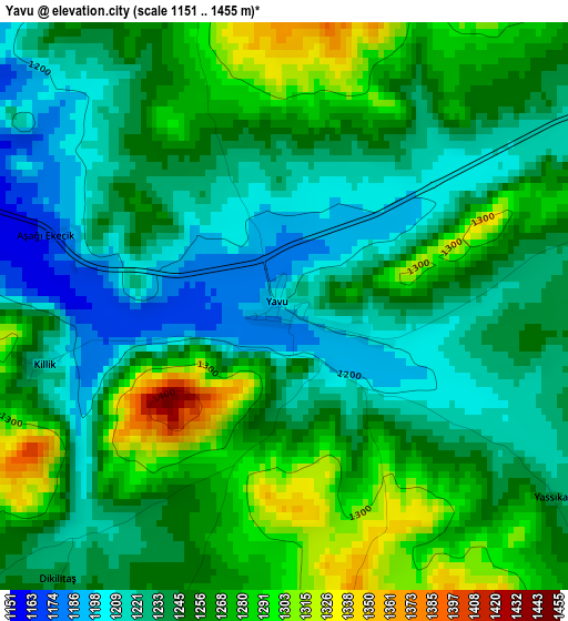 Yavu elevation map