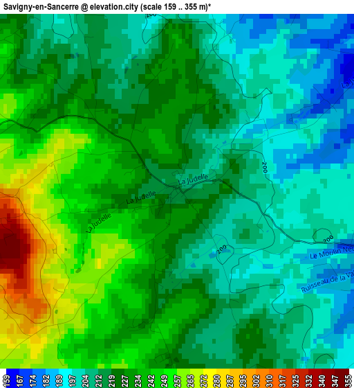 Savigny-en-Sancerre elevation map