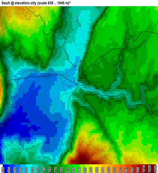 Sault elevation map