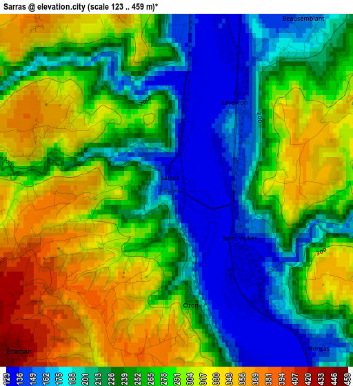 Sarras elevation map