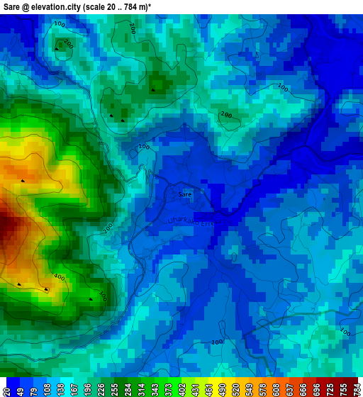 Sare elevation map