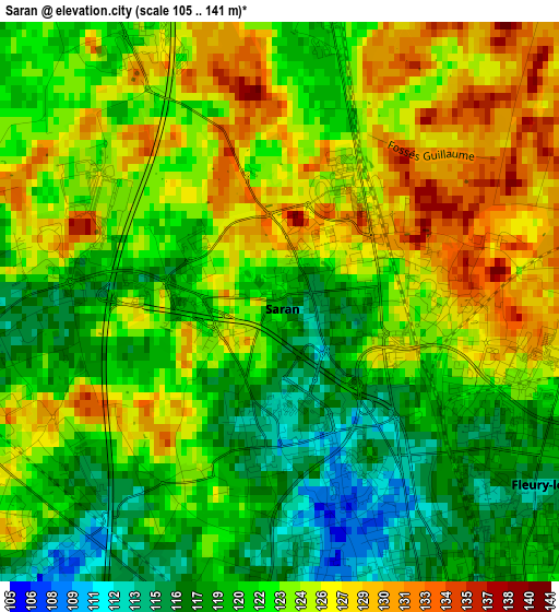 Saran elevation map