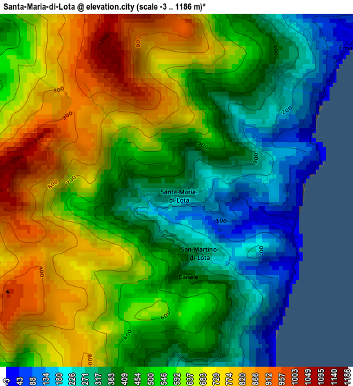 Santa-Maria-di-Lota elevation map