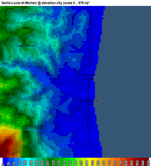 Santa-Lucia-di-Moriani elevation map