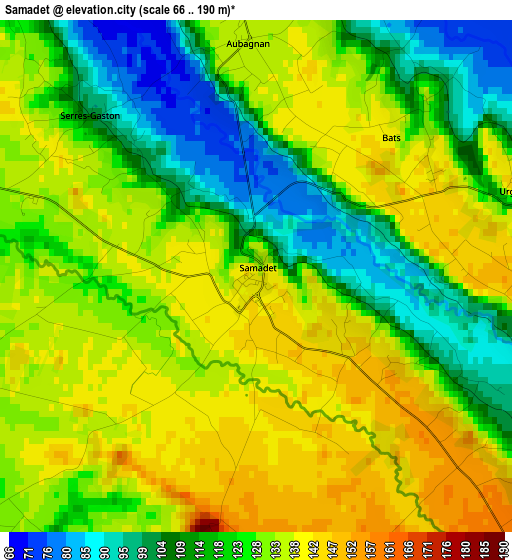 Samadet elevation map