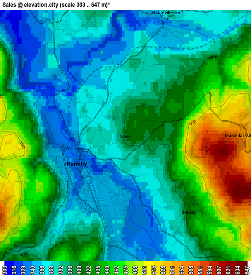 Sales elevation map