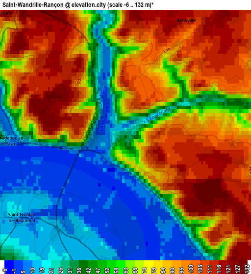 Saint-Wandrille-Rançon elevation map