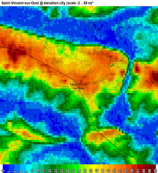 Saint-Vincent-sur-Oust elevation map