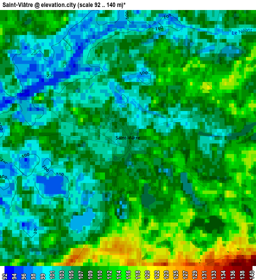 Saint-Viâtre elevation map