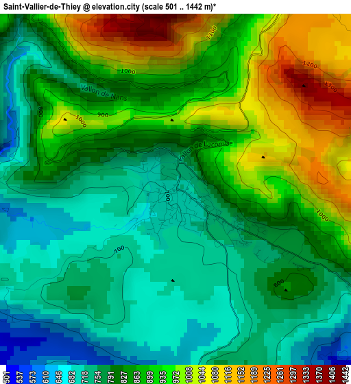 Saint-Vallier-de-Thiey elevation map