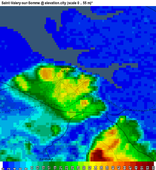 Saint-Valery-sur-Somme elevation map