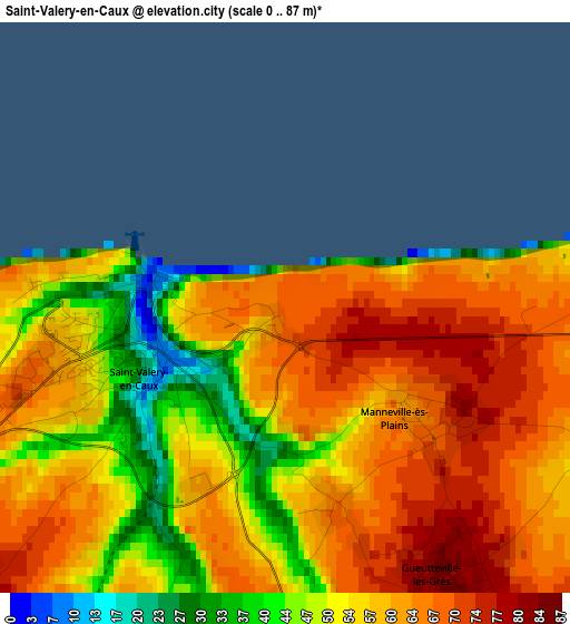 Saint-Valery-en-Caux elevation map