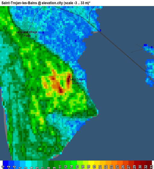 Saint-Trojan-les-Bains elevation map